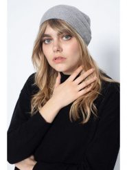 Perfect Cashmere Kaszmirowa czapka "Faith" w kolorze jasnoszarym rozmiar: onesize. Szare czapki Perfect Cashmere, bez wzorów, z kaszmiru. Za 121.99 zł.