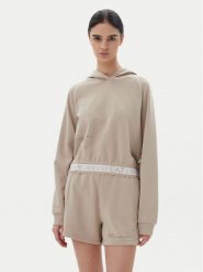 EA7 Emporio Armani Bluza 7W000277 AF12501 U6155 Beżowy Regular Fit. Brązowe bluzy EA7 Emporio Armani, xxl, bez wzorów, z syntetyku, bez kaptura. Za 389.99 zł.