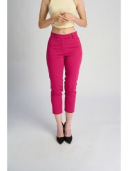 Marks & Spencer Spodnie chino w kolorze różowym rozmiar: 36. Różowe spodnie materiałowe Marks & Spencer, bez wzorów, z podwyższonym stanem. Za 61.60 zł.