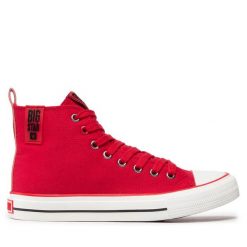 Trampki Big Star Shoes. Czerwone trampki BIG STAR SHOES, bez wzorów, bez zapięcia. Za 79.99 zł.