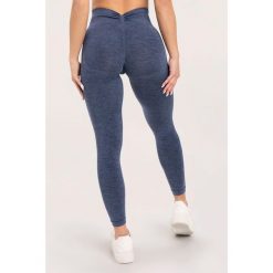 Legginsy fitness damskie Gym Glamour seamless deep push up. Niebieskie legginsy GYM GLAMOUR, m, bez wzorów. Za 169.99 zł.