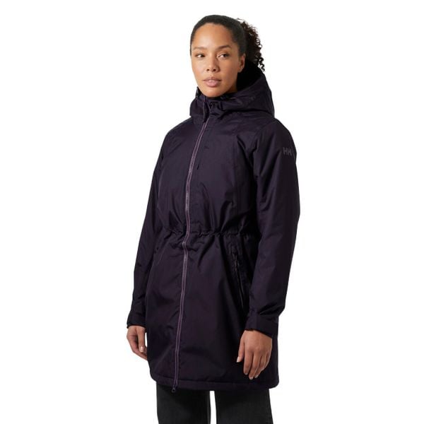 Płaszcz damski z kapturem Helly Hansen Aden. Fioletowe płaszcze Helly Hansen, xs, bez wzorów, z materiału, z kapturem. Za 706.00 zł.