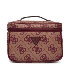 Kosmetyczka Guess. Brązowe kufry i kosmetyczki Guess, z aplikacjami, bez dodatków. Za 349.99 zł.