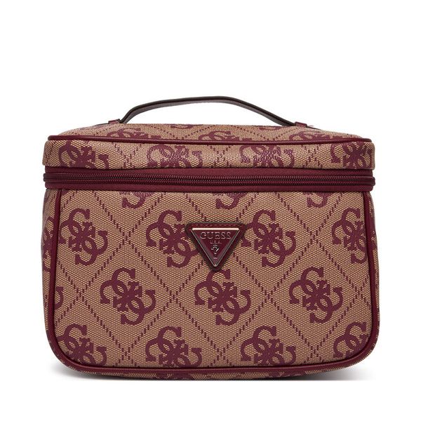 Kosmetyczka Guess. Czerwone kufry i kosmetyczki Guess, z aplikacjami, bez dodatków. Za 349.99 zł.