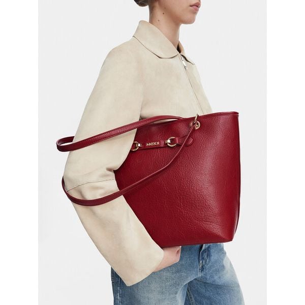 Torebka MEXX. Czerwone shopper Mexx, bez wzorów, bez dodatków. Za 229.99 zł.