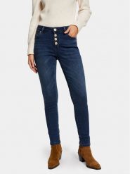 Morgan Jeansy 241-PMIRA Granatowy Skinny Fit. Niebieskie jeansy Morgan, bez wzorów. Za 159.99 zł.