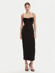 Bardot Sukienka wieczorowa 58535DB Czarny Regular Fit. Czarne sukienki Bardot, bez wzorów, z syntetyku, wizytowe, bez kołnierzyka, bez ramiączek. Za 319.99 zł.