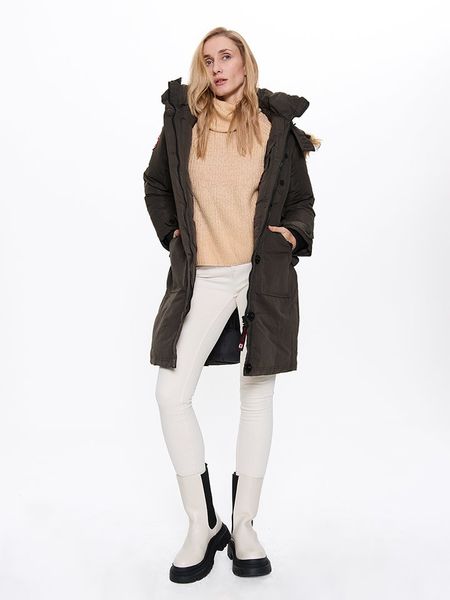 CANADA weather gear Parka w kolorze khaki rozmiar: L. Brązowe parki CANADA weather gear, l, bez kaptura. Za 214.95 zł.