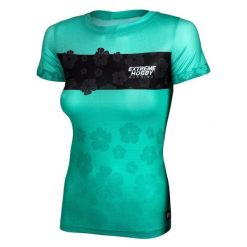 Koszulka do biegania damska z krótkim rękawem EXTREME HOBBY FLOWERS. Zielone bluzki EXTREME HOBBY, xl, bez wzorów, z elastanu, sportowe, bez kołnierzyka, bez ramiączek. Za 149.00 zł.