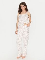 LAUREN RALPH LAUREN Piżama ILN72408 Écru Regular Fit. Piżamy Lauren Ralph Lauren, bez wzorów, z bawełny, bez ramiączek. Za 309.99 zł.