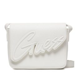 Torebka Guess. Białe listonoszki Guess, z aplikacjami, bez dodatków. Za 189.99 zł.