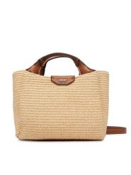 DKNY Torebka Willa Mini Satchel R61DOJ07 Beżowy. Brązowe torebki klasyczne DKNY, bez wzorów, z syntetyku, bez dodatków. Za 659.99 zł.