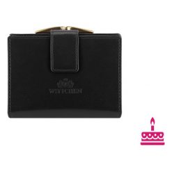 Skórzany portfel w kolorze czarnym - (S)12,5 x (W)9 cm. Czarne portfele Kazar, Wittchen, bez wzorów, z materiału. W wyprzedaży za 149.95 zł.