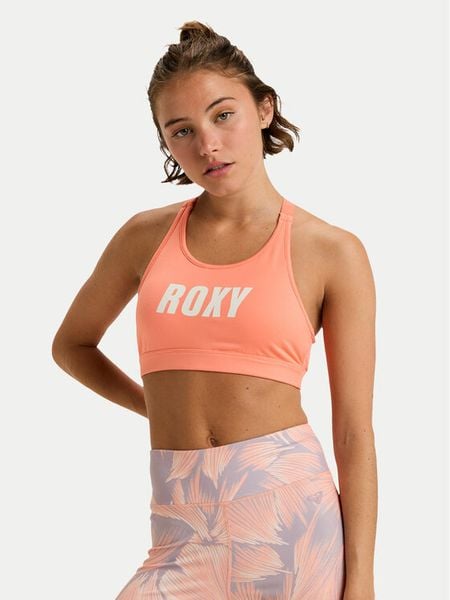 Roxy Biustonosz sportowy Everyday Flow ERJKT04337 Pomarańczowy. Brązowe koszulki sportowe Roxy, bez wzorów, z syntetyku, bez ramiączek, na fitness i siłownię. Za 149.99 zł.