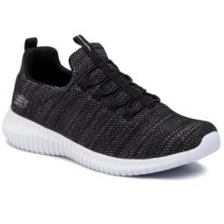 Skechers SOCIAL MUSE 88888135 BKW Czarny. Czarne obuwie sportowe Skechers, z materiału, bez zapięcia. Za 199.99 zł.