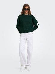 ONLY Bluza w kolorze zielonym rozmiar: S. Zielone bluzy sportowe Only, s, bez wzorów, bez kaptura. Za 85.45 zł.
