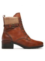 Pikolinos Botki W6W-8953C1 Brązowy. Brązowe botki Pikolinos, bez wzorów, ze skóry, bez obcasa, na słupku, bez zapięcia. Za 689.99 zł.