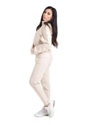 Bluza z zamek błyskawiczny na co dzień na siłownię. Białe bluzy sportowe LEONE 1947 APPAREL, m, bez wzorów, z dresówki, bez kaptura. Za 168.36 zł.