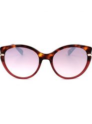 Longchamp Damskie okulary przeciwsłoneczne w kolorze złoto-brązowo-fioletowym rozmiar: 54. Brązowe okulary przeciwsłoneczne Longchamp, bez wzorów, z tworzywa sztucznego. Za 293.59 zł.