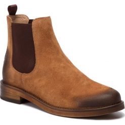 Sztyblety EKSBUT - 69-5762-M71/0PN-1G Rudy. Brązowe botki Eksbut, bez wzorów, z materiału, bez obcasa, na obcasie, bez zapięcia. Za 299.00 zł.