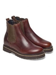 Birkenstock Skórzane sztyblety "Highwood" w kolorze brązowym rozmiar: 38. Brązowe botki Birkenstock, bez zapięcia. Za 750.26 zł.