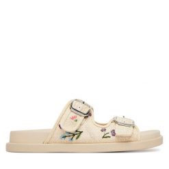 Klapki Aldo. Brązowe klapki Aldo, bez wzorów, bez obcasa. Za 339.99 zł.