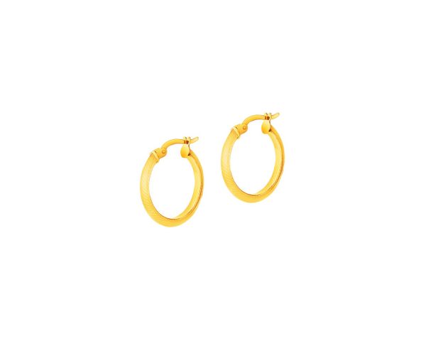 Złote kolczyki - koła, 18 mm. Żółte kolczyki Apart, złote. Za 669.00 zł.