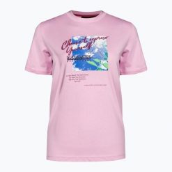 Koszulka damska Napapijri S-Yukon. Czerwone bluzki Napapijri, s, bez wzorów, sportowe, bez kołnierzyka, bez ramiączek. Za 149.99 zł.