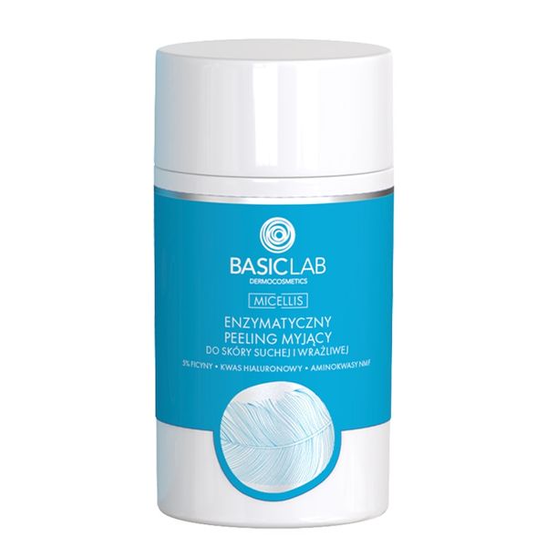 BasicLab Enzymatyczny peeling myjący do skóry suchej i wrażliwej Nawilżenie i wygładzenie Peeling do twarzy 35 g. Oczyszczanie Basiclab. Za 87.92 zł.