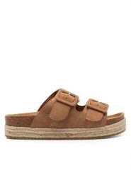 Jenny Fairy Espadryle HB210-15ECO Beżowy. Brązowe espadryle Jenny Fairy, bez wzorów, z materiału, bez obcasa, bez zapięcia. Za 139.99 zł.
