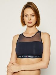 Tommy Hilfiger Biustonosz top UW0UW00012 Granatowy. Niebieskie biustonosze TOMMY HILFIGER, s, bez wzorów, z bawełny, bez kołnierzyka, bez ramiączek. Za 89.99 zł.