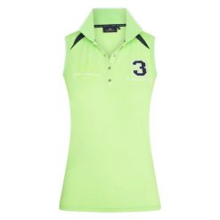Damskie jeździeckie polo bez rękawów HV Polo Favouritas Tech. Zielone koszulki polo HV POLO, xl, bez wzorów, bez kołnierzyka, bez ramiączek. Za 277.50 zł.