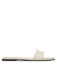 Calvin Klein Klapki Flat Slide W/Ck Hw Big - Lth HW0HW02482 Écru. Klapki Calvin Klein, bez wzorów, ze skóry, bez obcasa. Za 259.99 zł.