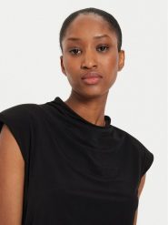 Gestuz Bluzka Maily 10909255 Czarny Slim Fit. Czarne bluzki Gestuz, m, bez wzorów, z syntetyku, bez kołnierzyka, bez ramiączek. Za 439.99 zł.