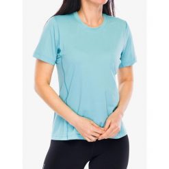 Koszulka szybkoschnąca damska Black Diamond Distance SS Tech Tee. Niebieskie koszulki sportowe Black Diamond, bez wzorów, bez ramiączek. Za 203.99 zł.