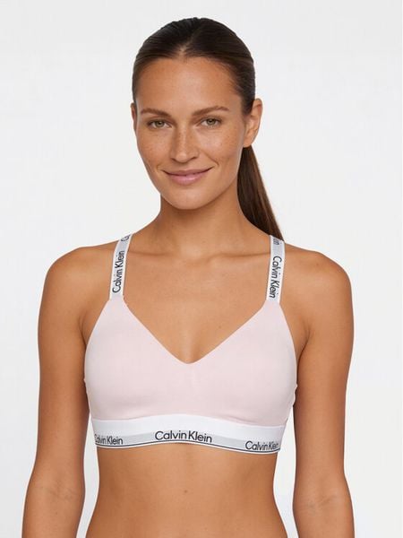 Calvin Klein Underwear Biustonosz braletka LV00QF8504 Różowy. Czerwone biustonosze Calvin Klein Underwear, bez wzorów, z bawełny. Za 169.99 zł.