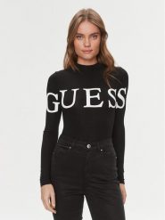 Guess Body Giulia V4RP09 K68D2 Czarny Slim Fit. Czarne body Guess, s, z aplikacjami, z wiskozy. Za 129.99 zł.