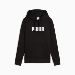 Bluza z kapturem damska Puma ESS LOGO FL czarna 68831601 r S. Czarne bluzy Puma, l, bez wzorów, z bawełny, z kapturem. Za 146.17 zł.