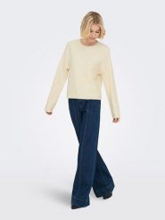 ONLY Sweter w kolorze beżowym rozmiar: XL. Brązowe swetry Only, xl, bez wzorów, bez ramiączek. Za 119.12 zł.