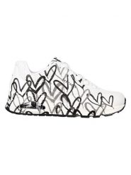 Skechers Sneakersy "Uno - Spread The Love" w kolorze biało-czarnym rozmiar: 37. Białe trampki Skechers, bez wzorów, bez zapięcia. Za 312.52 zł.