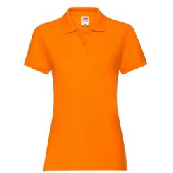 Damska Koszulka Polo Premium Plain. Brązowe koszulki sportowe FRUIT OF THE LOOM, bez wzorów, bez ramiączek. Za 65.99 zł.