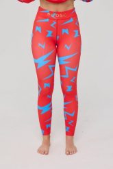 Damskie legginsy termiczne Starman. Czerwone legginsy OOSC, m, bez wzorów, z materiału, na fitness i siłownię. Za 269.99 zł.