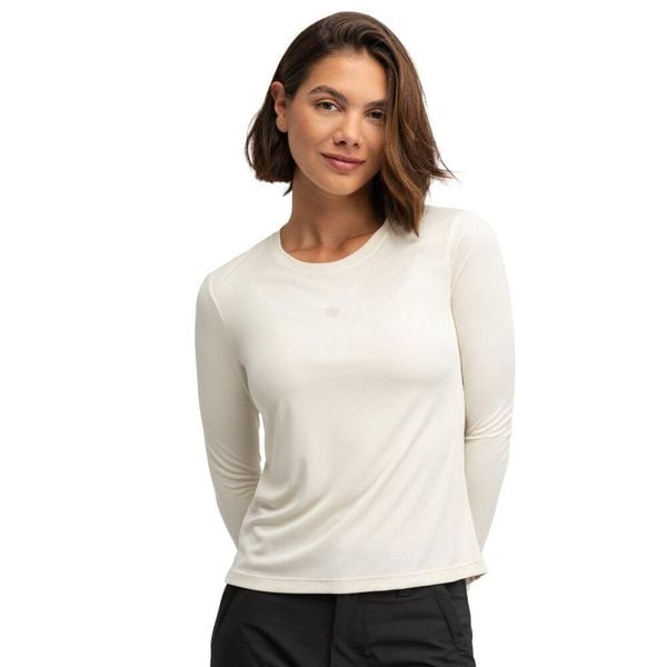 Damska koszulka trekkingowa z długim rękawem Siroko Wander Sand. Brązowe bluzki SIROKO, bez wzorów, z materiału, sportowe, bez kołnierzyka, bez ramiączek. Za 118.00 zł.