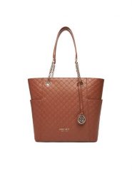 Nine West Torebka CEO-NEBRASKA-LDA8208A Brązowy. Brązowe shopper Nine West, bez wzorów, z materiału, bez dodatków. Za 269.99 zł.