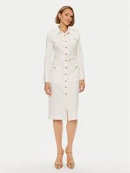 Tommy Hilfiger Sukienka koszulowa Utility Shirt Dress Ls WW0WW42269 Biały Regular Fit. Białe sukienki TOMMY HILFIGER, s, bez wzorów, z bawełny, bez kołnierzyka, bez ramiączek, koszulowe. Za 809.99 zł.