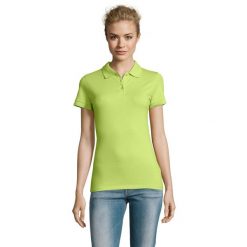 Damska Koszulka Polo Perfect. Zielone koszulki polo SOL'S, m, bez wzorów, bez kołnierzyka, bez ramiączek. Za 75.99 zł.