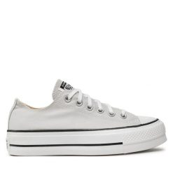 Trampki Converse. Szare trampki Converse, bez wzorów, bez zapięcia. Za 259.99 zł.
