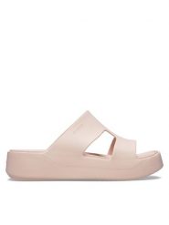 Crocs Klapki Getaway Platform H-Strap 209409 Écru. Klapki Crocs, bez wzorów, z tworzywa sztucznego, bez obcasa. Za 199.99 zł.