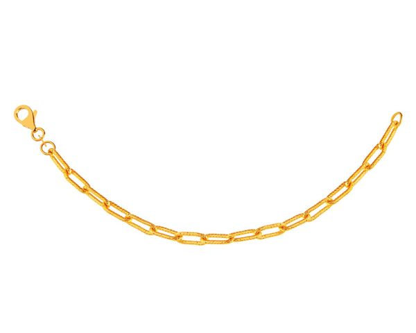 Złota branosoletka, paper clip. Żółte bransoletki Apart, złote. Za 1,579.00 zł.