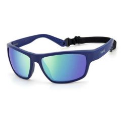 Okulary Przeciwsłoneczne Polaroid PLD 7037/S. Niebieskie okulary przeciwsłoneczne Polaroid, bez wzorów, z nylonu, sportowe. Za 299.00 zł.
